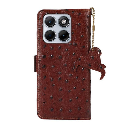เคสโทรศัพท์ RFID หนังแท้ลายนกกระจอกเทศ, For Motorola Edge 70 Fusion 5G, For Motorola Moto G06 4G, For Motorola Moto G56 5G, For Motorola Edge 60 Fusion, For Motorola Edge 50 Neo, For Motorola Moto G14 4G, For Motorola Edge 40
