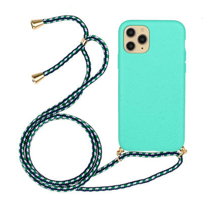 วัสดุฟางข้าวสาลี + เคสโทรศัพท์ TPU พร้อมเชือกเส้นเล็ก, For iPhone 15 Pro Max, For iPhone 15 Pro, For iPhone 15 Plus, For iPhone 15