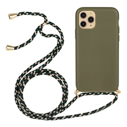 วัสดุฟางข้าวสาลี + เคสโทรศัพท์ TPU พร้อมเชือกเส้นเล็ก, For iPhone 15 Pro Max, For iPhone 15 Pro, For iPhone 15 Plus, For iPhone 15