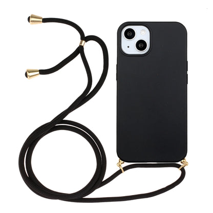 วัสดุฟางข้าวสาลี + เคสโทรศัพท์ TPU พร้อมเชือกเส้นเล็ก, For iPhone 15 Pro Max, For iPhone 15 Pro, For iPhone 15 Plus, For iPhone 15