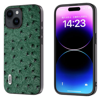 ABEEL เคสโทรศัพท์หนังแท้ลายนกกระจอกเทศ, For iPhone 16 Pro Max, For iPhone 16 Pro, For iPhone 16 Plus, For iPhone 16, For iPhone 15 Pro Max, For iPhone 15 Pro, For iPhone 15 Plus, For iPhone 15, For iPhone 14 Plus, For iPhone 14, For iPhone 14 Pro      ...