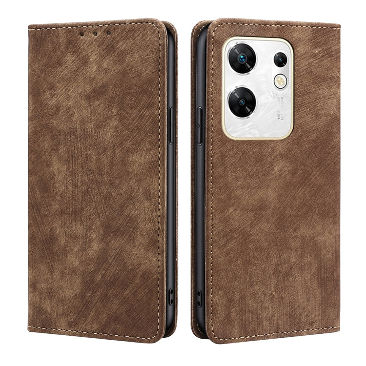 RFID Anti-theft Brush Magnetic Leather Phone Case, For Infinix Hot 50 4G, For Infinix Hot 50 5G, For Infinix Zero 40 4G, For Infinix Note 40 5G, For Infinix Note 40 Pro 4G, For Infinix Note 40 Pro 5G, For Infinix Note 40 4G, For Infinix Hot 40i        ...