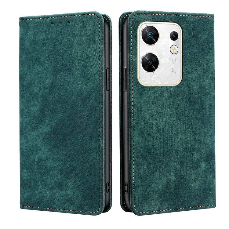 RFID Anti-theft Brush Magnetic Leather Phone Case, For Infinix Hot 50 4G, For Infinix Hot 50 5G, For Infinix Zero 40 4G, For Infinix Note 40 5G, For Infinix Note 40 Pro 4G, For Infinix Note 40 Pro 5G, For Infinix Note 40 4G, For Infinix Hot 40i        ...