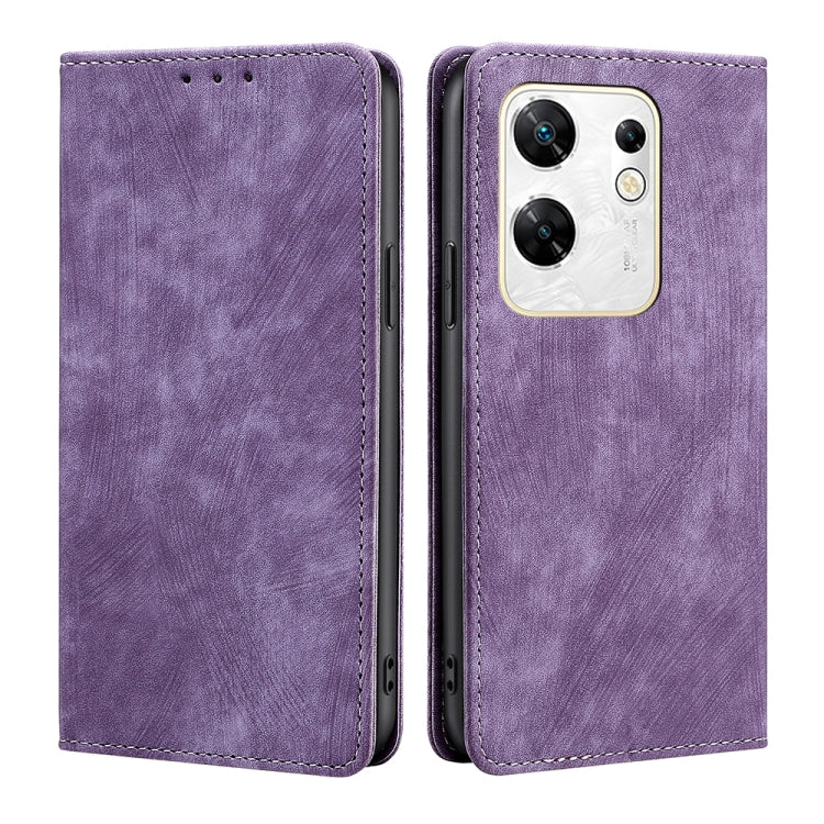 RFID Anti-theft Brush Magnetic Leather Phone Case, For Infinix Hot 50 4G, For Infinix Hot 50 5G, For Infinix Zero 40 4G, For Infinix Note 40 5G, For Infinix Note 40 Pro 4G, For Infinix Note 40 Pro 5G, For Infinix Note 40 4G, For Infinix Hot 40i        ...