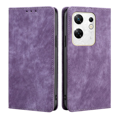 RFID Anti-theft Brush Magnetic Leather Phone Case, For Infinix Hot 50 4G, For Infinix Hot 50 5G, For Infinix Zero 40 4G, For Infinix Note 40 5G, For Infinix Note 40 Pro 4G, For Infinix Note 40 Pro 5G, For Infinix Note 40 4G, For Infinix Hot 40i        ...