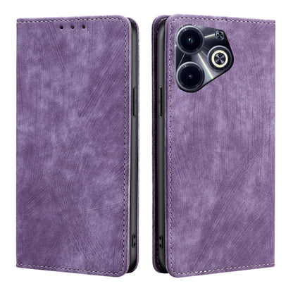 RFID Anti-theft Brush Magnetic Leather Phone Case, For Infinix Hot 50 4G, For Infinix Hot 50 5G, For Infinix Zero 40 4G, For Infinix Note 40 5G, For Infinix Note 40 Pro 4G, For Infinix Note 40 Pro 5G, For Infinix Note 40 4G, For Infinix Hot 40i        ...