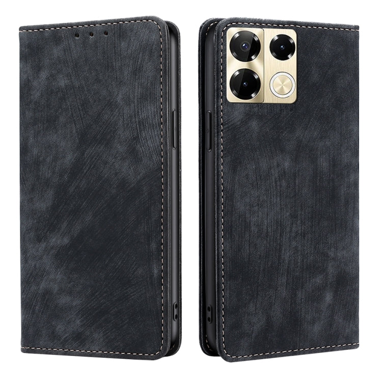 RFID Anti-theft Brush Magnetic Leather Phone Case, For Infinix Hot 50 4G, For Infinix Hot 50 5G, For Infinix Zero 40 4G, For Infinix Note 40 5G, For Infinix Note 40 Pro 4G, For Infinix Note 40 Pro 5G, For Infinix Note 40 4G, For Infinix Hot 40i        ...