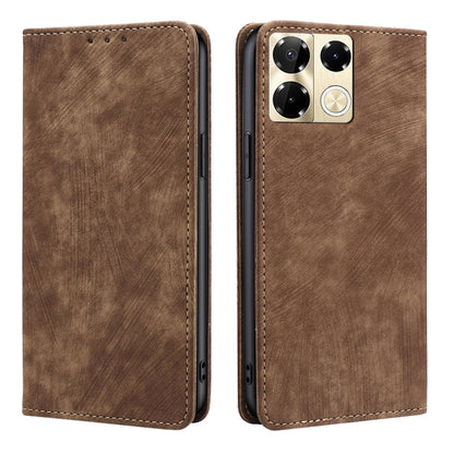 RFID Anti-theft Brush Magnetic Leather Phone Case, For Infinix Hot 50 4G, For Infinix Hot 50 5G, For Infinix Zero 40 4G, For Infinix Note 40 5G, For Infinix Note 40 Pro 4G, For Infinix Note 40 Pro 5G, For Infinix Note 40 4G, For Infinix Hot 40i        ...