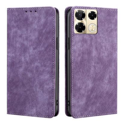 RFID Anti-theft Brush Magnetic Leather Phone Case, For Infinix Hot 50 4G, For Infinix Hot 50 5G, For Infinix Zero 40 4G, For Infinix Note 40 5G, For Infinix Note 40 Pro 4G, For Infinix Note 40 Pro 5G, For Infinix Note 40 4G, For Infinix Hot 40i        ...