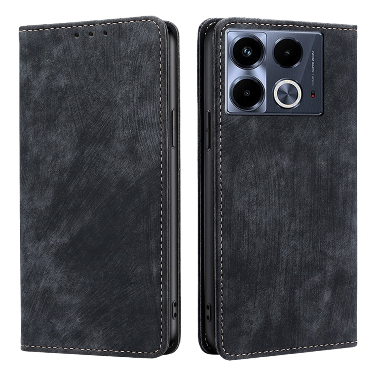 RFID Anti-theft Brush Magnetic Leather Phone Case, For Infinix Hot 50 4G, For Infinix Hot 50 5G, For Infinix Zero 40 4G, For Infinix Note 40 5G, For Infinix Note 40 Pro 4G, For Infinix Note 40 Pro 5G, For Infinix Note 40 4G, For Infinix Hot 40i        ...