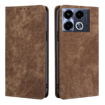 RFID Anti-theft Brush Magnetic Leather Phone Case, For Infinix Hot 50 4G, For Infinix Hot 50 5G, For Infinix Zero 40 4G, For Infinix Note 40 5G, For Infinix Note 40 Pro 4G, For Infinix Note 40 Pro 5G, For Infinix Note 40 4G, For Infinix Hot 40i        ...