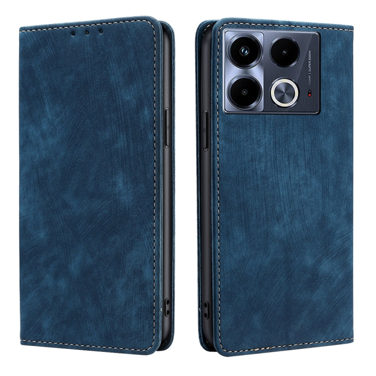 RFID Anti-theft Brush Magnetic Leather Phone Case, For Infinix Hot 50 4G, For Infinix Hot 50 5G, For Infinix Zero 40 4G, For Infinix Note 40 5G, For Infinix Note 40 Pro 4G, For Infinix Note 40 Pro 5G, For Infinix Note 40 4G, For Infinix Hot 40i        ...