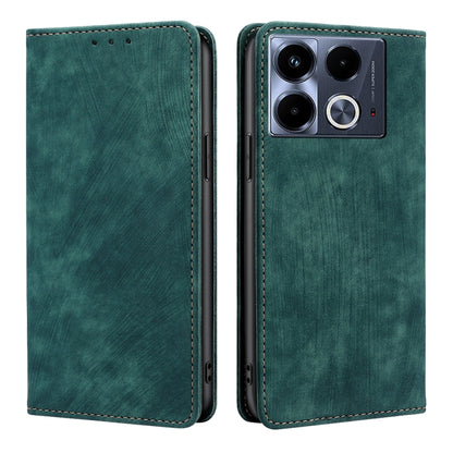 RFID Anti-theft Brush Magnetic Leather Phone Case, For Infinix Hot 50 4G, For Infinix Hot 50 5G, For Infinix Zero 40 4G, For Infinix Note 40 5G, For Infinix Note 40 Pro 4G, For Infinix Note 40 Pro 5G, For Infinix Note 40 4G, For Infinix Hot 40i        ...