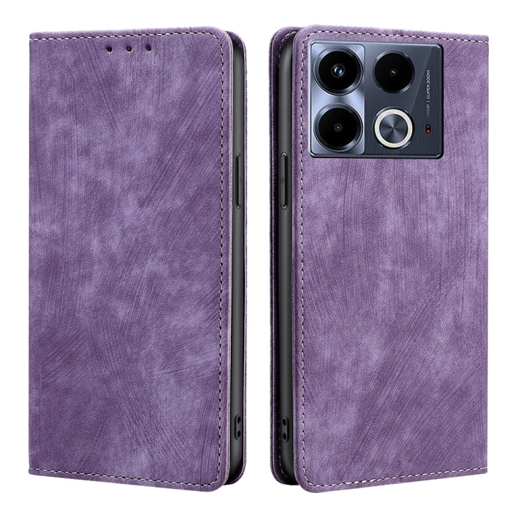 RFID Anti-theft Brush Magnetic Leather Phone Case, For Infinix Hot 50 4G, For Infinix Hot 50 5G, For Infinix Zero 40 4G, For Infinix Note 40 5G, For Infinix Note 40 Pro 4G, For Infinix Note 40 Pro 5G, For Infinix Note 40 4G, For Infinix Hot 40i        ...