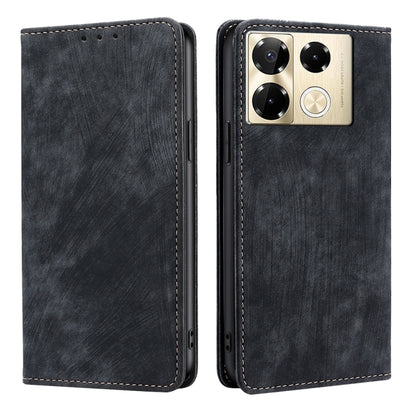 RFID Anti-theft Brush Magnetic Leather Phone Case, For Infinix Hot 50 4G, For Infinix Hot 50 5G, For Infinix Zero 40 4G, For Infinix Note 40 5G, For Infinix Note 40 Pro 4G, For Infinix Note 40 Pro 5G, For Infinix Note 40 4G, For Infinix Hot 40i        ...