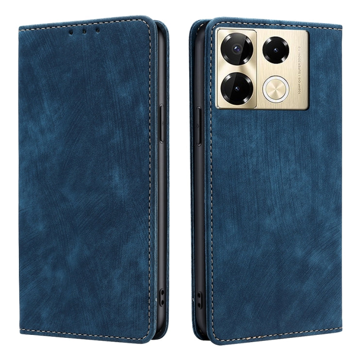 RFID Anti-theft Brush Magnetic Leather Phone Case, For Infinix Hot 50 4G, For Infinix Hot 50 5G, For Infinix Zero 40 4G, For Infinix Note 40 5G, For Infinix Note 40 Pro 4G, For Infinix Note 40 Pro 5G, For Infinix Note 40 4G, For Infinix Hot 40i        ...