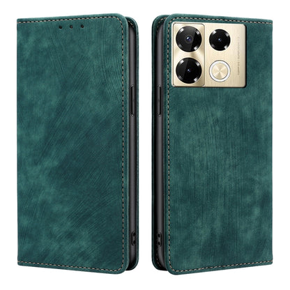 RFID Anti-theft Brush Magnetic Leather Phone Case, For Infinix Hot 50 4G, For Infinix Hot 50 5G, For Infinix Zero 40 4G, For Infinix Note 40 5G, For Infinix Note 40 Pro 4G, For Infinix Note 40 Pro 5G, For Infinix Note 40 4G, For Infinix Hot 40i        ...