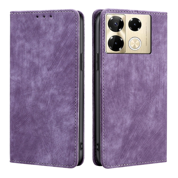 RFID Anti-theft Brush Magnetic Leather Phone Case, For Infinix Hot 50 4G, For Infinix Hot 50 5G, For Infinix Zero 40 4G, For Infinix Note 40 5G, For Infinix Note 40 Pro 4G, For Infinix Note 40 Pro 5G, For Infinix Note 40 4G, For Infinix Hot 40i        ...