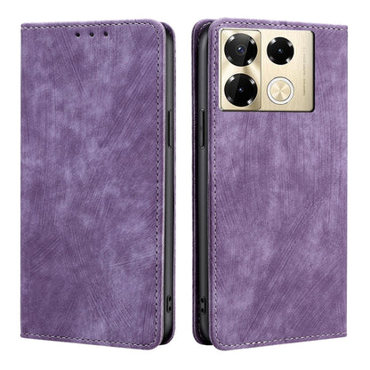 RFID Anti-theft Brush Magnetic Leather Phone Case, For Infinix Hot 50 4G, For Infinix Hot 50 5G, For Infinix Zero 40 4G, For Infinix Note 40 5G, For Infinix Note 40 Pro 4G, For Infinix Note 40 Pro 5G, For Infinix Note 40 4G, For Infinix Hot 40i        ...