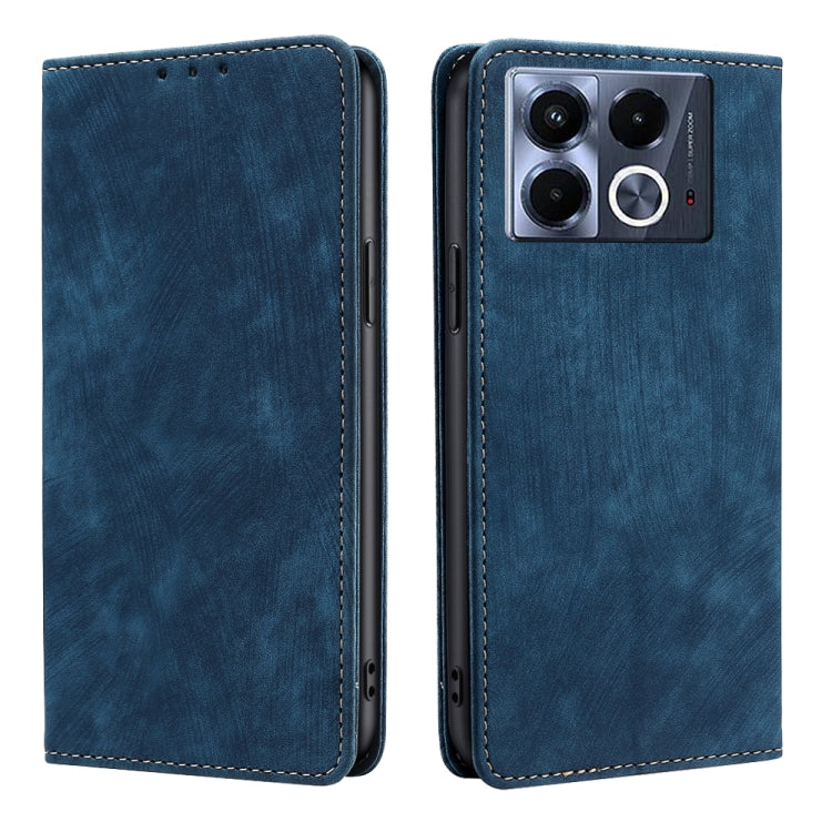 RFID Anti-theft Brush Magnetic Leather Phone Case, For Infinix Hot 50 4G, For Infinix Hot 50 5G, For Infinix Zero 40 4G, For Infinix Note 40 5G, For Infinix Note 40 Pro 4G, For Infinix Note 40 Pro 5G, For Infinix Note 40 4G, For Infinix Hot 40i        ...