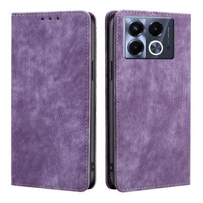 RFID Anti-theft Brush Magnetic Leather Phone Case, For Infinix Hot 50 4G, For Infinix Hot 50 5G, For Infinix Zero 40 4G, For Infinix Note 40 5G, For Infinix Note 40 Pro 4G, For Infinix Note 40 Pro 5G, For Infinix Note 40 4G, For Infinix Hot 40i        ...