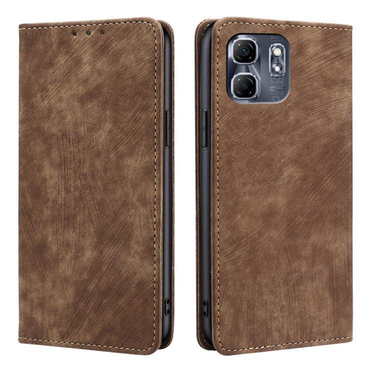 RFID Anti-theft Brush Magnetic Leather Phone Case, For Infinix Hot 60 5G, For Infinix Hot 60 Pro+ 4G, For Infinix Hot 60 Pro 4G, For Infinix Smart 10 4G, For Infinix Note 50s 5G, For Infinix Note 50x 5G, For Infinix Note 50 Pro+ 5G, For Infinix Note 50...