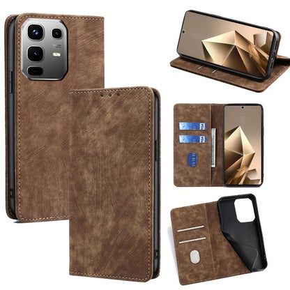 RFID Anti-theft Brush Magnetic Leather Phone Case, For Infinix Hot 60 5G, For Infinix Hot 60 Pro+ 4G, For Infinix Hot 60 Pro 4G, For Infinix Smart 10 4G, For Infinix Note 50s 5G, For Infinix Note 50x 5G, For Infinix Note 50 Pro+ 5G, For Infinix Note 50...