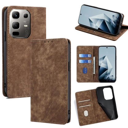 RFID Anti-theft Brush Magnetic Leather Phone Case, For Infinix Hot 60 5G, For Infinix Hot 60 Pro+ 4G, For Infinix Hot 60 Pro 4G, For Infinix Smart 10 4G, For Infinix Note 50s 5G, For Infinix Note 50x 5G, For Infinix Note 50 Pro+ 5G, For Infinix Note 50...