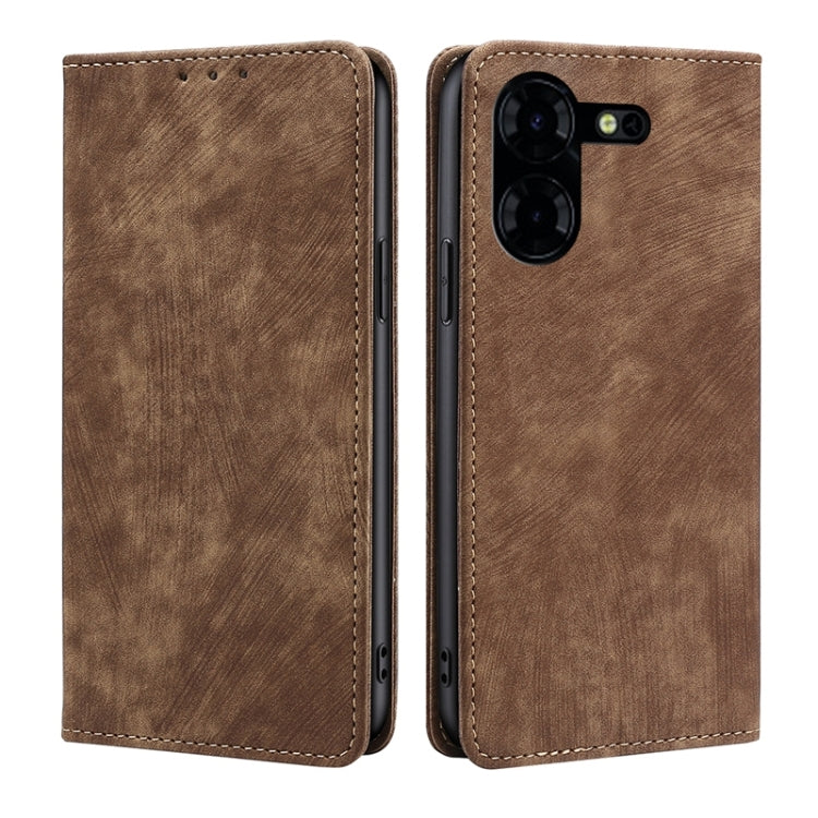 RFID Anti-theft Brush Magnetic Leather Phone Case, For Tecno Spark 30 4G, For Tecno Pova 6 Neo 5G, For Tecno Spark 30C 4G, For Tecno Camon 30 Premier 5G, For Tecno Pova 6 Neo 4G, For Tecno Camon 30 Pro 5G, For Tecno Camon 30, For Tecno Pova 5 Pro      ...