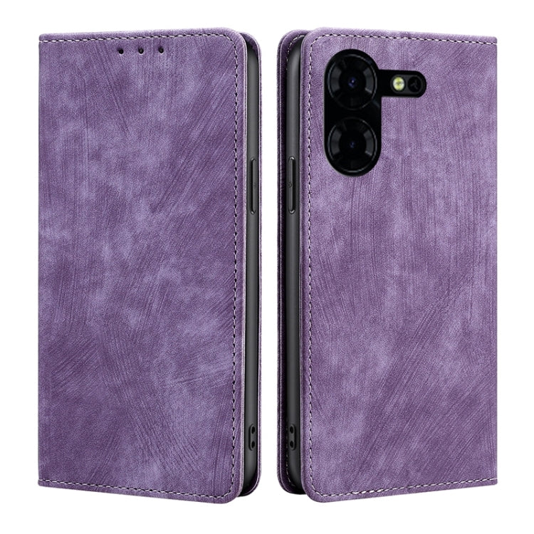 RFID Anti-theft Brush Magnetic Leather Phone Case, For Tecno Spark 30 4G, For Tecno Pova 6 Neo 5G, For Tecno Spark 30C 4G, For Tecno Camon 30 Premier 5G, For Tecno Pova 6 Neo 4G, For Tecno Camon 30 Pro 5G, For Tecno Camon 30, For Tecno Pova 5 Pro      ...