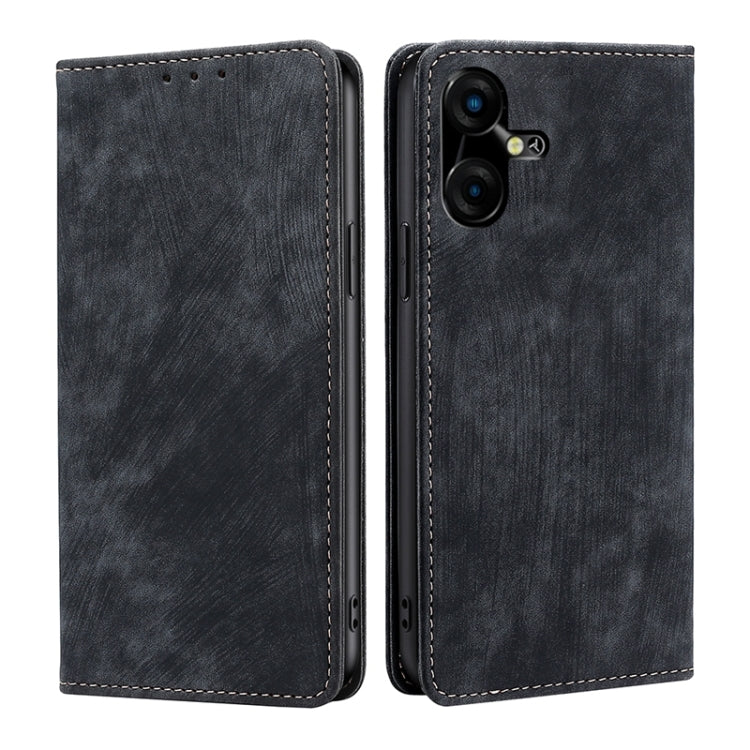 RFID Anti-theft Brush Magnetic Leather Phone Case, For Tecno Spark 30 4G, For Tecno Pova 6 Neo 5G, For Tecno Spark 30C 4G, For Tecno Camon 30 Premier 5G, For Tecno Pova 6 Neo 4G, For Tecno Camon 30 Pro 5G, For Tecno Camon 30, For Tecno Pova 5 Pro      ...