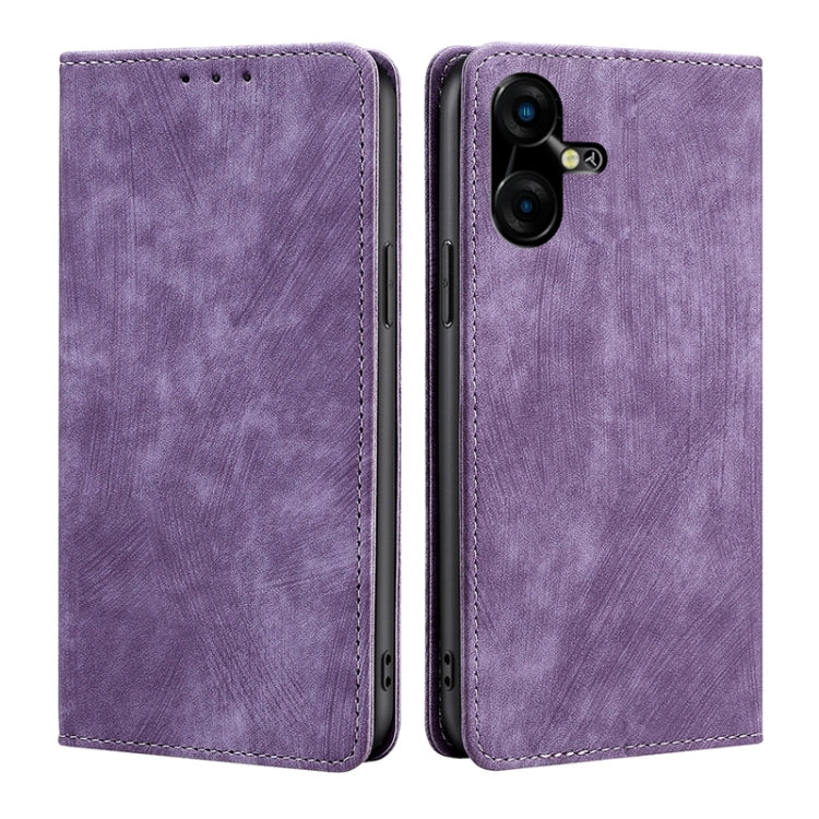 RFID Anti-theft Brush Magnetic Leather Phone Case, For Tecno Spark 30 4G, For Tecno Pova 6 Neo 5G, For Tecno Spark 30C 4G, For Tecno Camon 30 Premier 5G, For Tecno Pova 6 Neo 4G, For Tecno Camon 30 Pro 5G, For Tecno Camon 30, For Tecno Pova 5 Pro      ...