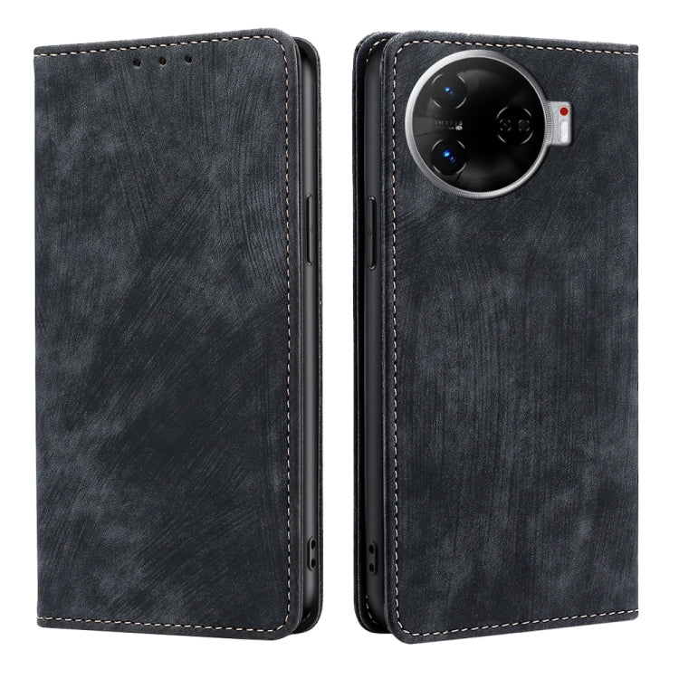 RFID Anti-theft Brush Magnetic Leather Phone Case, For Tecno Spark 30 4G, For Tecno Pova 6 Neo 5G, For Tecno Spark 30C 4G, For Tecno Camon 30 Premier 5G, For Tecno Pova 6 Neo 4G, For Tecno Camon 30 Pro 5G, For Tecno Camon 30, For Tecno Pova 5 Pro      ...