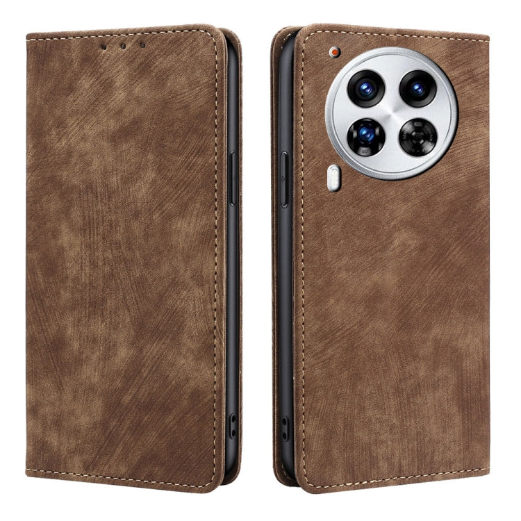 RFID Anti-theft Brush Magnetic Leather Phone Case, For Tecno Spark 30 4G, For Tecno Pova 6 Neo 5G, For Tecno Spark 30C 4G, For Tecno Camon 30 Premier 5G, For Tecno Pova 6 Neo 4G, For Tecno Camon 30 Pro 5G, For Tecno Camon 30, For Tecno Pova 5 Pro      ...