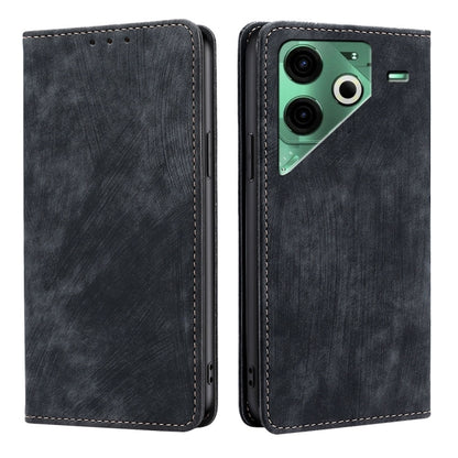 RFID Anti-theft Brush Magnetic Leather Phone Case, For Tecno Spark 30 4G, For Tecno Pova 6 Neo 5G, For Tecno Spark 30C 4G, For Tecno Camon 30 Premier 5G, For Tecno Pova 6 Neo 4G, For Tecno Camon 30 Pro 5G, For Tecno Camon 30, For Tecno Pova 5 Pro      ...
