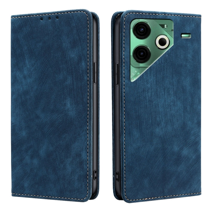 RFID Anti-theft Brush Magnetic Leather Phone Case, For Tecno Spark 30 4G, For Tecno Pova 6 Neo 5G, For Tecno Spark 30C 4G, For Tecno Camon 30 Premier 5G, For Tecno Pova 6 Neo 4G, For Tecno Camon 30 Pro 5G, For Tecno Camon 30, For Tecno Pova 5 Pro      ...