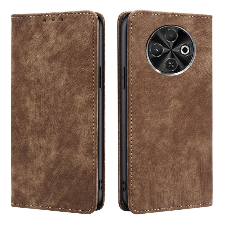 RFID Anti-theft Brush Magnetic Leather Phone Case, For Tecno Spark 30 4G, For Tecno Pova 6 Neo 5G, For Tecno Spark 30C 4G, For Tecno Camon 30 Premier 5G, For Tecno Pova 6 Neo 4G, For Tecno Camon 30 Pro 5G, For Tecno Camon 30, For Tecno Pova 5 Pro      ...