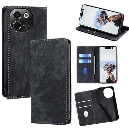 RFID Anti-theft Brush Magnetic Leather Phone Case, For Tecno Spark 30 4G, For Tecno Pova 6 Neo 5G, For Tecno Spark 30C 4G, For Tecno Camon 30 Premier 5G, For Tecno Pova 6 Neo 4G, For Tecno Camon 30 Pro 5G, For Tecno Camon 30, For Tecno Pova 5 Pro      ...