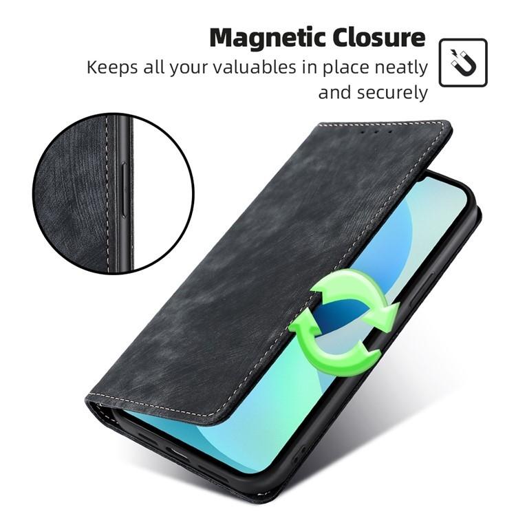 RFID Anti-theft Brush Magnetic Leather Phone Case, For Tecno Spark 30 4G, For Tecno Pova 6 Neo 5G, For Tecno Spark 30C 4G, For Tecno Camon 30 Premier 5G, For Tecno Pova 6 Neo 4G, For Tecno Camon 30 Pro 5G, For Tecno Camon 30, For Tecno Pova 5 Pro      ...