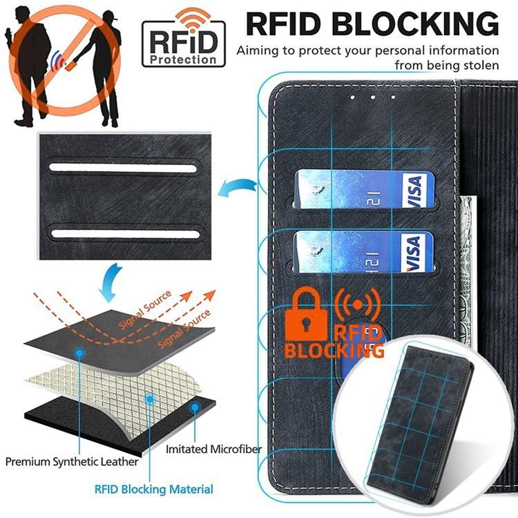 RFID Anti-theft Brush Magnetic Leather Phone Case, For Tecno Spark 30 4G, For Tecno Pova 6 Neo 5G, For Tecno Spark 30C 4G, For Tecno Camon 30 Premier 5G, For Tecno Pova 6 Neo 4G, For Tecno Camon 30 Pro 5G, For Tecno Camon 30, For Tecno Pova 5 Pro      ...