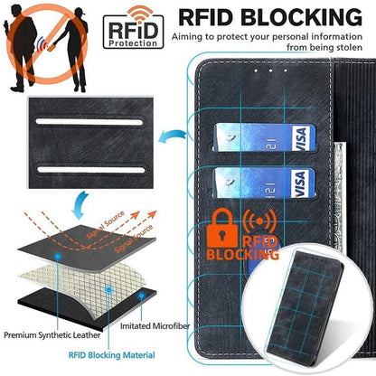 RFID Anti-theft Brush Magnetic Leather Phone Case, For Tecno Spark 30 4G, For Tecno Pova 6 Neo 5G, For Tecno Spark 30C 4G, For Tecno Camon 30 Premier 5G, For Tecno Pova 6 Neo 4G, For Tecno Camon 30 Pro 5G, For Tecno Camon 30, For Tecno Pova 5 Pro      ...