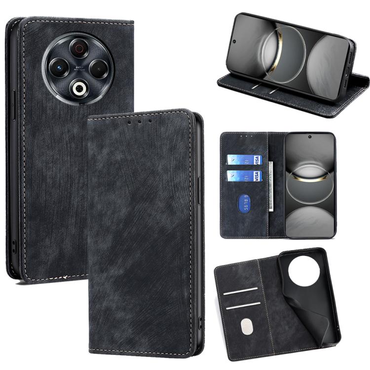 RFID Anti-theft Brush Magnetic Leather Phone Case, For Tecno Spark 30 4G, For Tecno Pova 6 Neo 5G, For Tecno Spark 30C 4G, For Tecno Camon 30 Premier 5G, For Tecno Pova 6 Neo 4G, For Tecno Camon 30 Pro 5G, For Tecno Camon 30, For Tecno Pova 5 Pro      ...