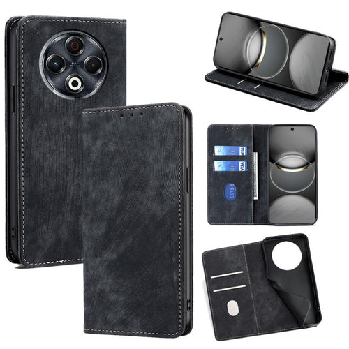 RFID Anti-theft Brush Magnetic Leather Phone Case, For Tecno Spark 30 4G, For Tecno Pova 6 Neo 5G, For Tecno Spark 30C 4G, For Tecno Camon 30 Premier 5G, For Tecno Pova 6 Neo 4G, For Tecno Camon 30 Pro 5G, For Tecno Camon 30, For Tecno Pova 5 Pro      ...