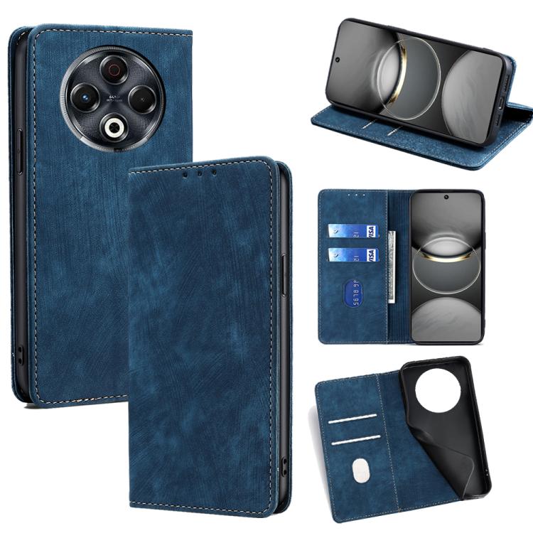 RFID Anti-theft Brush Magnetic Leather Phone Case, For Tecno Spark 30 4G, For Tecno Pova 6 Neo 5G, For Tecno Spark 30C 4G, For Tecno Camon 30 Premier 5G, For Tecno Pova 6 Neo 4G, For Tecno Camon 30 Pro 5G, For Tecno Camon 30, For Tecno Pova 5 Pro      ...