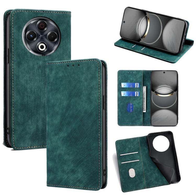 RFID Anti-theft Brush Magnetic Leather Phone Case, For Tecno Spark 30 4G, For Tecno Pova 6 Neo 5G, For Tecno Spark 30C 4G, For Tecno Camon 30 Premier 5G, For Tecno Pova 6 Neo 4G, For Tecno Camon 30 Pro 5G, For Tecno Camon 30, For Tecno Pova 5 Pro      ...