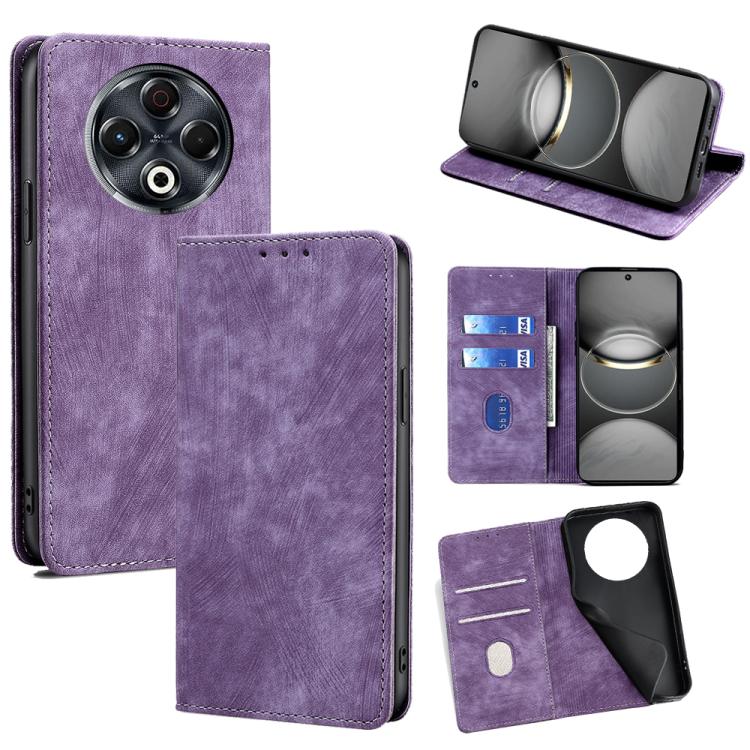 RFID Anti-theft Brush Magnetic Leather Phone Case, For Tecno Spark 30 4G, For Tecno Pova 6 Neo 5G, For Tecno Spark 30C 4G, For Tecno Camon 30 Premier 5G, For Tecno Pova 6 Neo 4G, For Tecno Camon 30 Pro 5G, For Tecno Camon 30, For Tecno Pova 5 Pro      ...