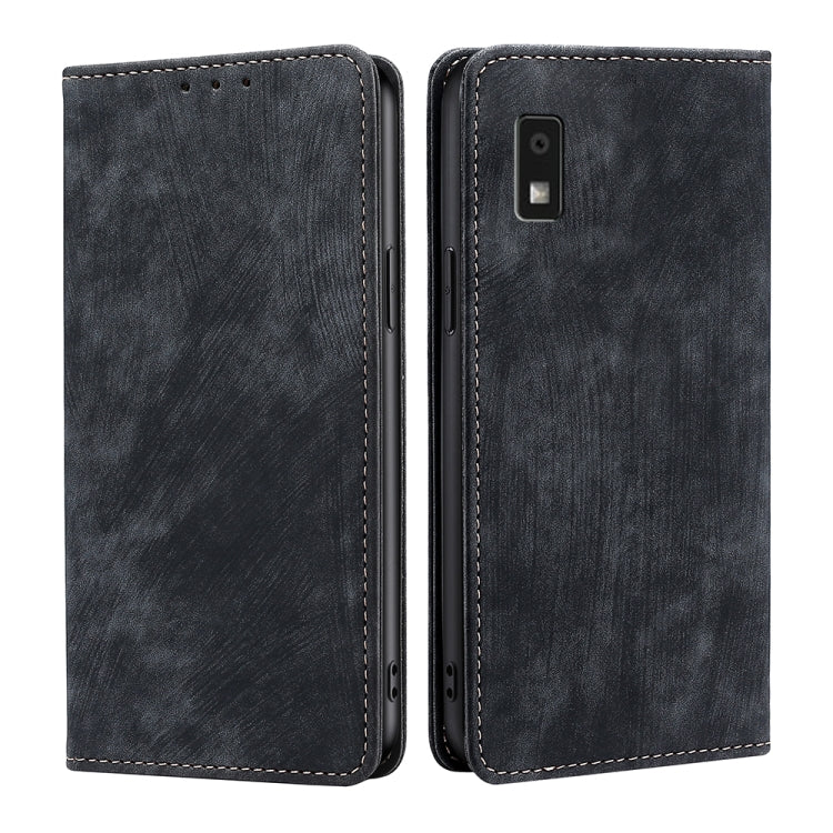 RFID Anti-theft Brush Magnetic Leather Phone Case, For Sharp Aquos R10, For Sharp Aqous wish5, For Sharp Aquos Wish4, For Sharp Aquos R9, For Sharp Aquos sense8, For Sharp Aquos R8 Pro SH-51D, For Sharp Aquos R8 SH-52D, For Sharp Aqous Wish 3