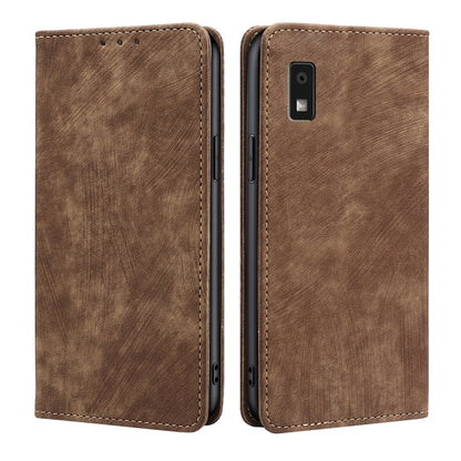 RFID Anti-theft Brush Magnetic Leather Phone Case, For Sharp Aquos R10, For Sharp Aqous wish5, For Sharp Aquos Wish4, For Sharp Aquos R9, For Sharp Aquos sense8, For Sharp Aquos R8 Pro SH-51D, For Sharp Aquos R8 SH-52D, For Sharp Aqous Wish 3
