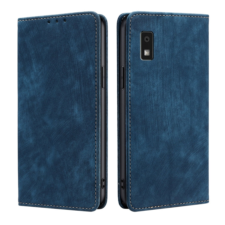 RFID Anti-theft Brush Magnetic Leather Phone Case, For Sharp Aquos R10, For Sharp Aqous wish5, For Sharp Aquos Wish4, For Sharp Aquos R9, For Sharp Aquos sense8, For Sharp Aquos R8 Pro SH-51D, For Sharp Aquos R8 SH-52D, For Sharp Aqous Wish 3