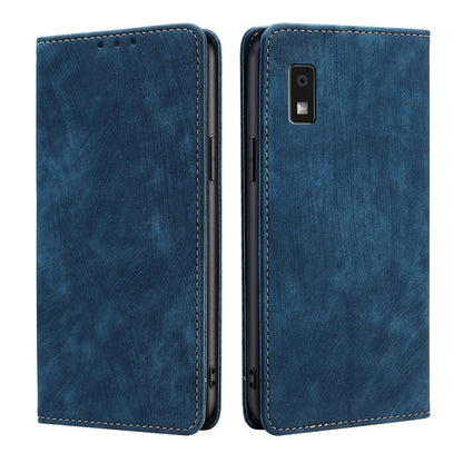 RFID Anti-theft Brush Magnetic Leather Phone Case, For Sharp Aquos R10, For Sharp Aqous wish5, For Sharp Aquos Wish4, For Sharp Aquos R9, For Sharp Aquos sense8, For Sharp Aquos R8 Pro SH-51D, For Sharp Aquos R8 SH-52D, For Sharp Aqous Wish 3